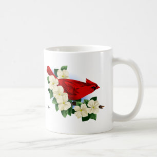 Kardinal och Dogwood Flowers Kaffemugg