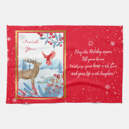Kardinal och Hjort Anpassa Kökshandduk
