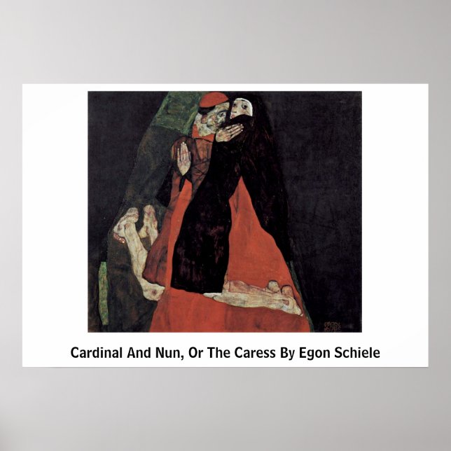kardinal och nun, eller Egon Schieles bilmärken Poster (Framsidan)