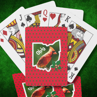 Kardinal Ohio Buckeye-tillstånd, uppspelningskort Casinokort