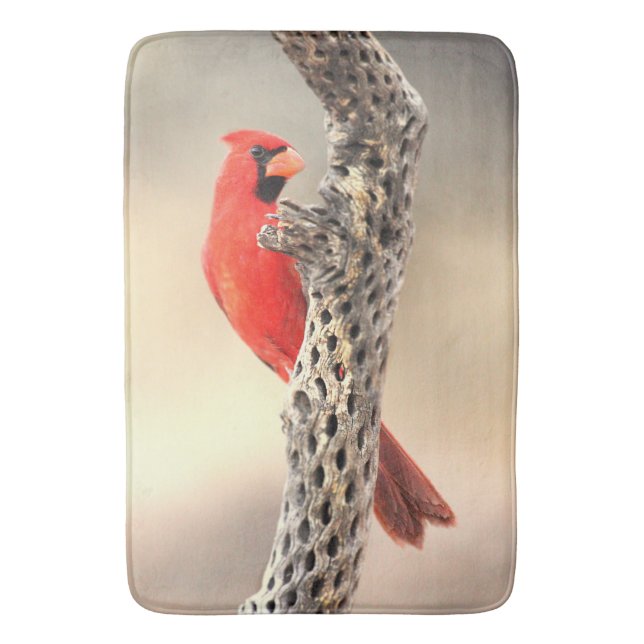 Kardinal på Cholla Badrumsmatta (Framsidan (Vertikal))