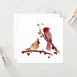 Kardinal Pair Watercolor