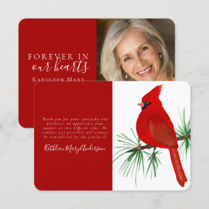 Kardinal Photo Memorial Funeral Tack Kort