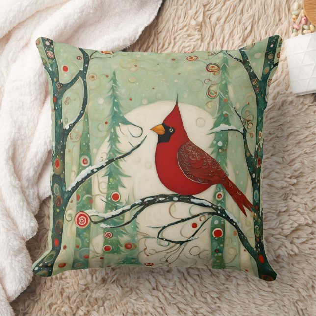 Kardinal Red Bird Kudde (Filt)