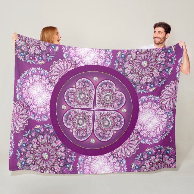 Kardinal Red Rosace Fleecefilt (På plats)