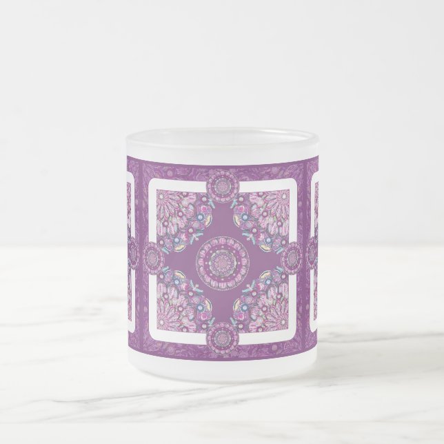 Kardinal Red Rosace Frostad Glasmugg (Center)