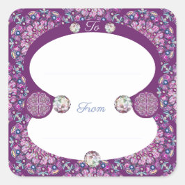 Kardinal Red Rosace Fyrkantigt Klistermärke