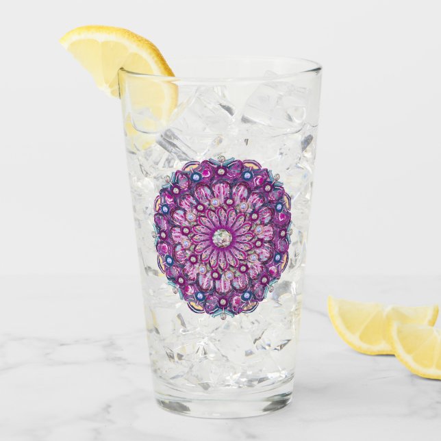 Kardinal Red Rosace Glaskopp (Framsida Ice)