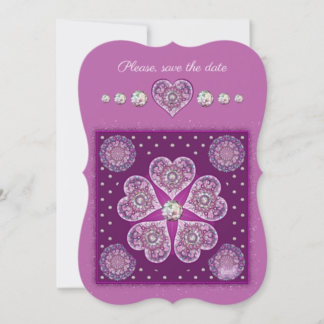 Kardinal Red Rosace Inbjudningar (Framsida)