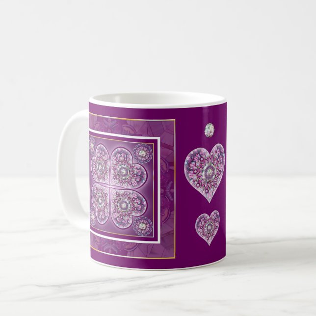 Kardinal Red Rosace Kaffemugg (Framsida vänster)