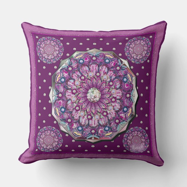 Kardinal Red Rosace Kudde (Framsida)