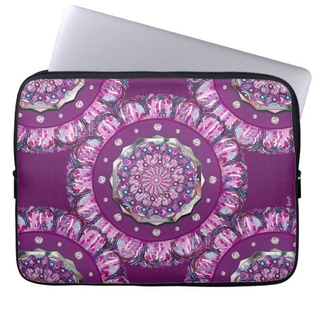 Kardinal Red Rosace Laptop Fodral (Framsidan)