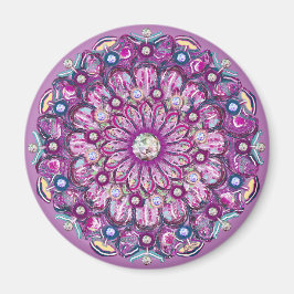 Kardinal Red Rosace Magnet