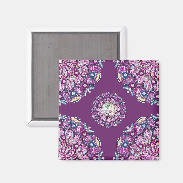 Kardinal Red Rosace Magnet (Front/Back)