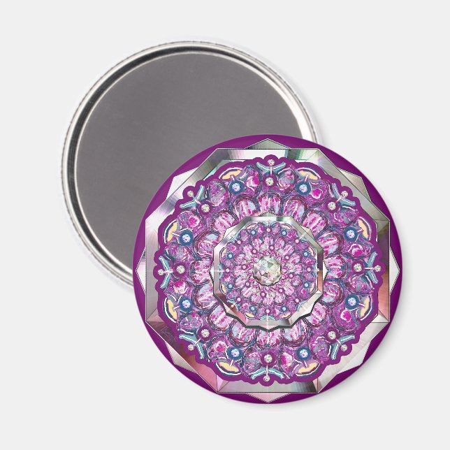 Kardinal Red Rosace Magnet (Front/Back)