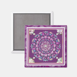 Kardinal Red Rosace Magnet