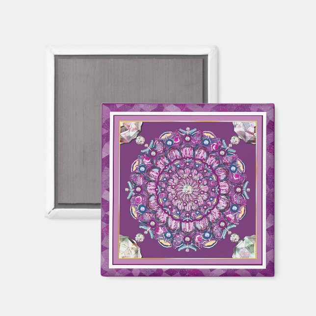 Kardinal Red Rosace Magnet (Front/Back)