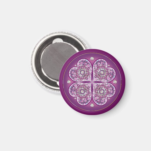 Kardinal Red Rosace Magnet (Front/Back)