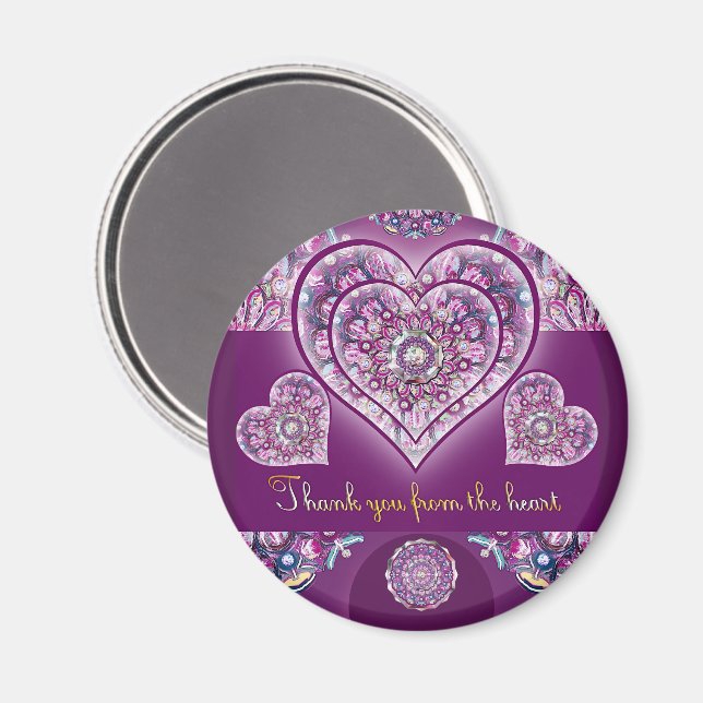 Kardinal Red Rosace Magnet (Front/Back)