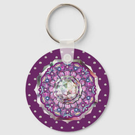 Kardinal Red Rosace Nyckelring