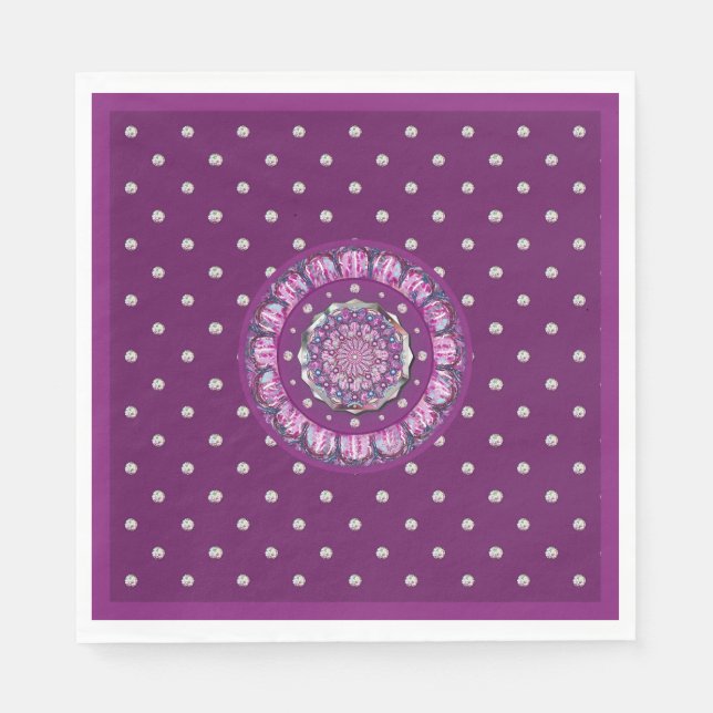 Kardinal Red Rosace Pappersservett (Framsidan)