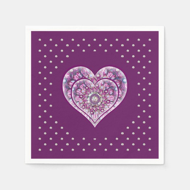 Kardinal Red Rosace Pappersservett (Framsidan)