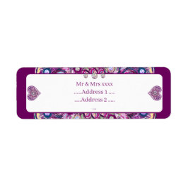 Kardinal Red Rosace Returadress Etikett