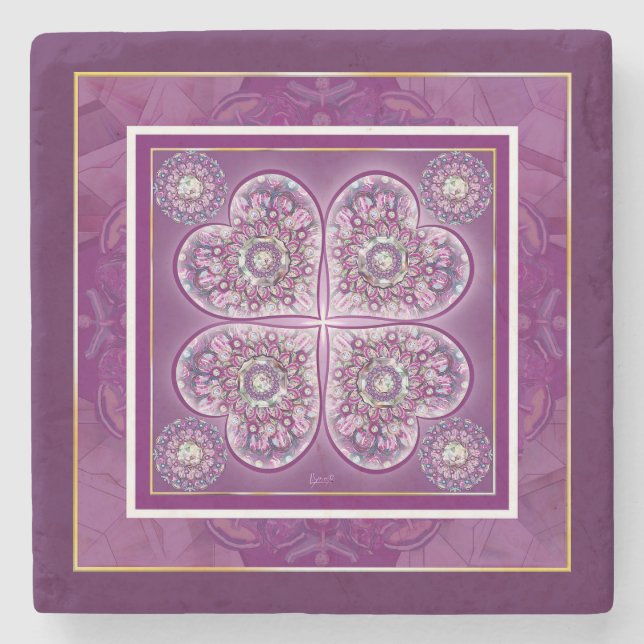 Kardinal Red Rosace Stenunderlägg (Framsidan)