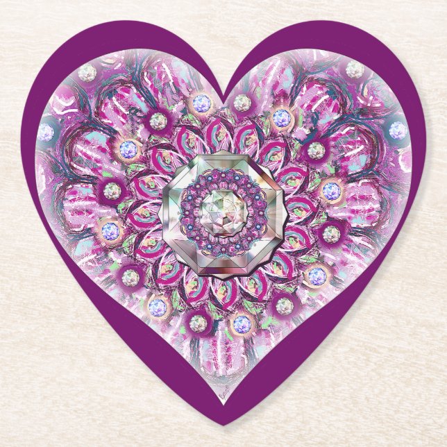 Kardinal Red Rosace Underlägg Papper (Framsida)