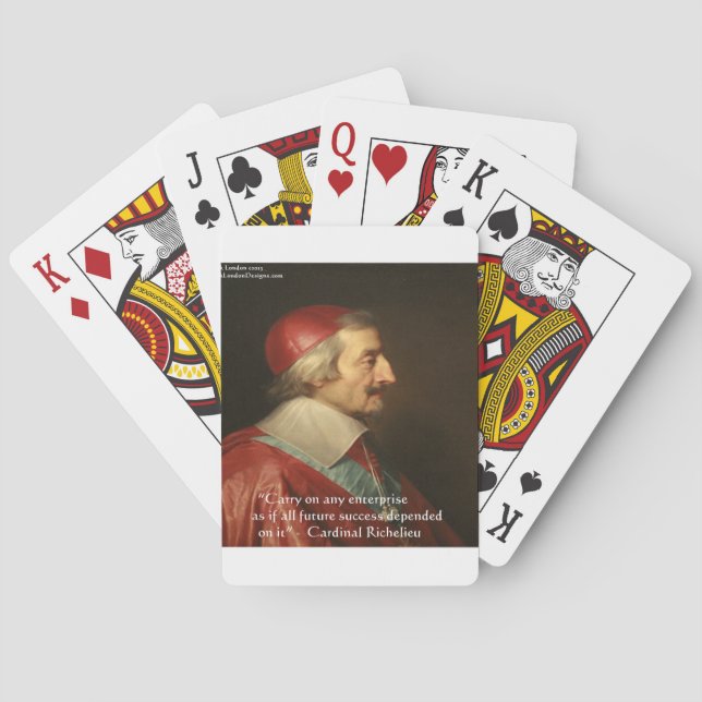 Kardinal Richelieu Framgång Visdoms Citat Kortlek (Baksidan)