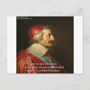 Kardinal Richelieu Framgång Visdoms Citat Vykort