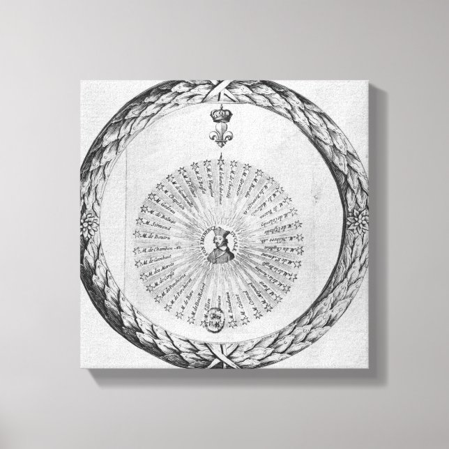 Kardinal Richelieu som centrum i sol Canvastryck (Framsida)