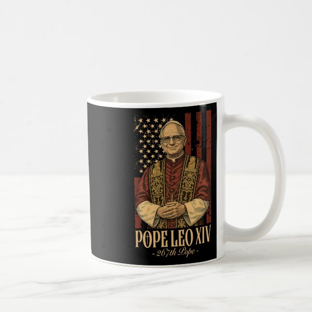 Kardinal Robert Prevost Pope Leo Xiv Kaffemugg (Höger)