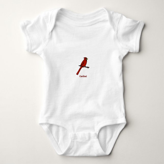 Kardinal - röd fågel (färgillustrationen) tee shirt (Framsida)