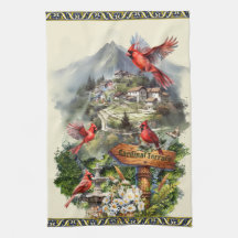 Kardinal Terrace Scenia Mountain Kitchen Towel