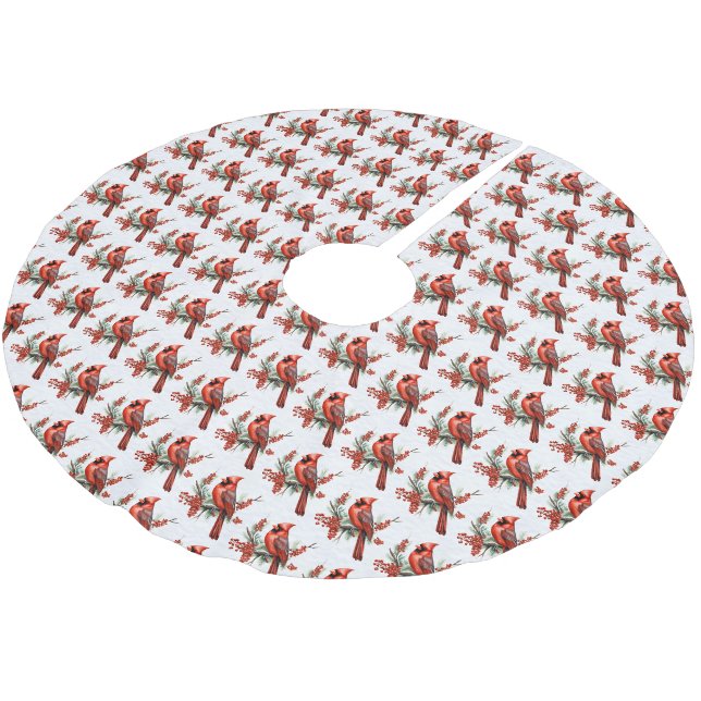 Kardinal Träd Skirt Julgransmatta Borstad Polyester (Vinklad)