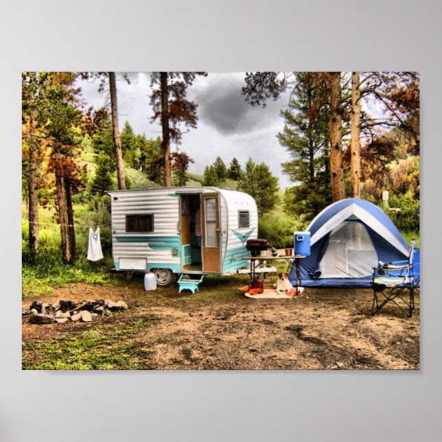 Kardinal Trailer Camping Poster (Framsidan)