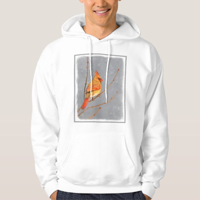 Kardinal vid Gren-målning - originalbild av fågel Sweatshirt (Framsida)