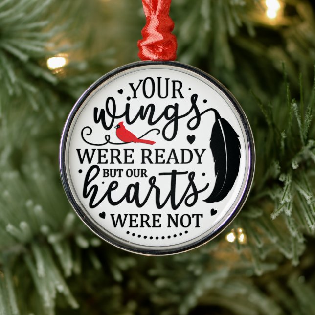 Kardinal/Vingar var Redo Julgransprydnad Metall (Träd)