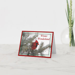 Kardinal Winter Wonderland Helgkort
