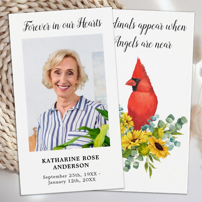 Kardinalanteckningsfotofunktionellt bönekort visitkort (Skapare uppladdad)