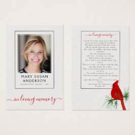 Kardinalanteckningsmönsterkort för minnesantecknin visitkort