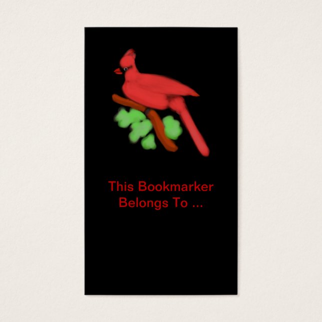 Kardinalbokmärke-Anpassade Visitkort (Framsidan)