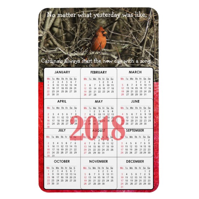 Kardinalcitat 2018 Kalendermagnet Magnet (Vertikal)