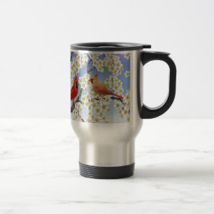 Kardinalen kopplar ihop i Apple trädtravel mug Resemugg