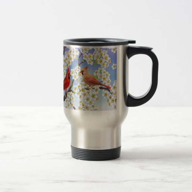 Kardinalen kopplar ihop i Apple trädtravel mug Resemugg (Höger)