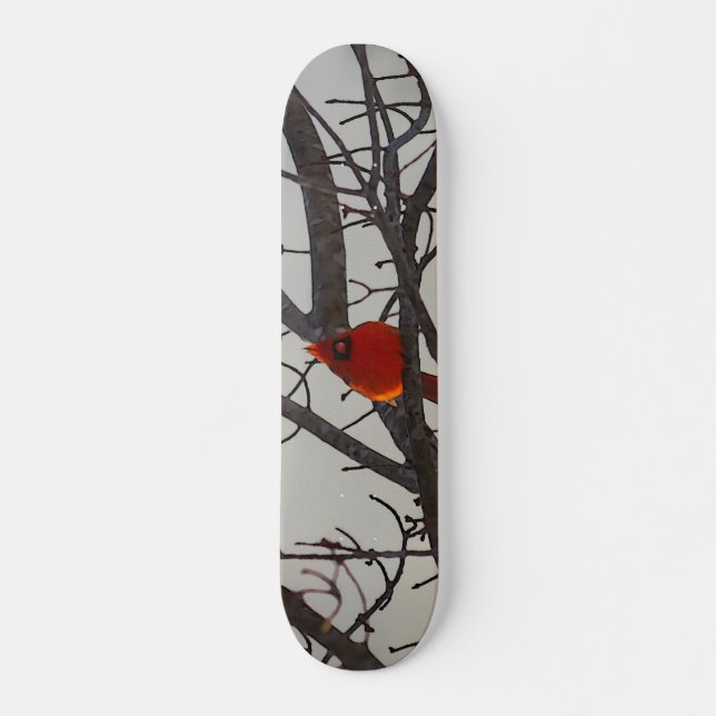 Kardinalen på morgonen skateboard bräda 21,5 cm (Framsida)