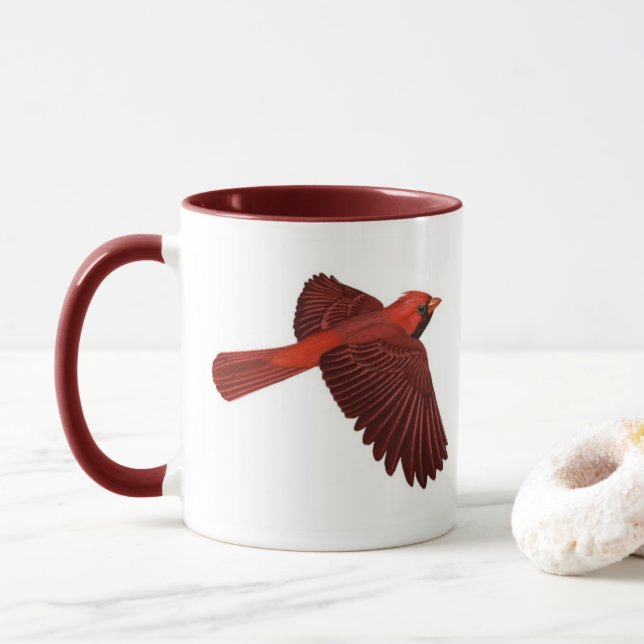 "Kardinaler i det vilda" Fågel Kaffemugg (Med munk)