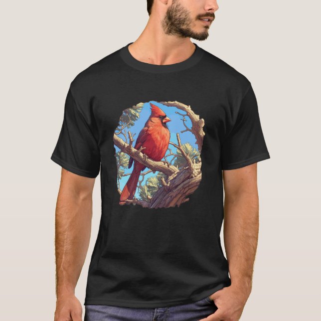 Kardinaler Kardinalfågel T Shirt (Framsida)