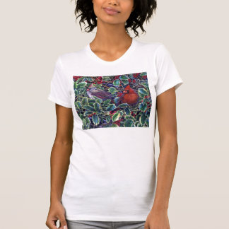 Kardinaler och järnek t-shirt
